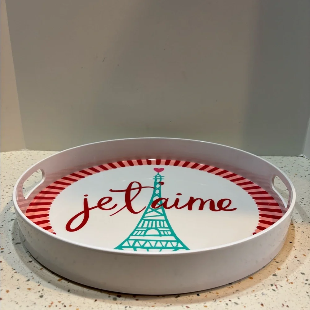 Valentine’s Day Je‎ T’aime Eiffel Tower Paris Themed Serving Tray